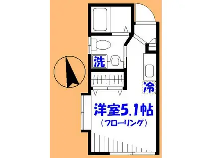 エスト高井戸(ワンルーム/1階)の間取り写真