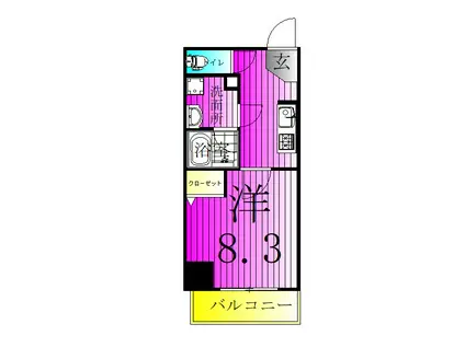 MA-RO SENJU CREST TAPPII(1K/6階)の間取り写真