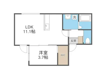 ベルツリーN19(1LDK/2階)の間取り写真