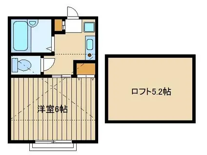 メイプルハウス(1K/1階)の間取り写真