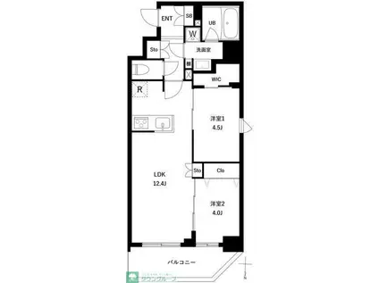 アーバンパーク日暮里II(2LDK/8階)の間取り写真