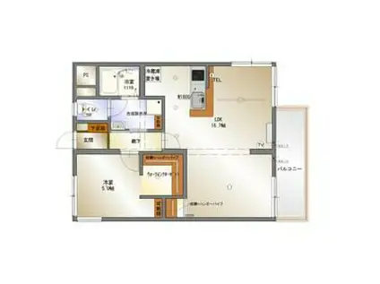 霞ヶ丘ハイツ(3DK/2階)の間取り写真