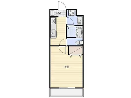 AKOYA・PERLEII(1K/1階)の間取り写真