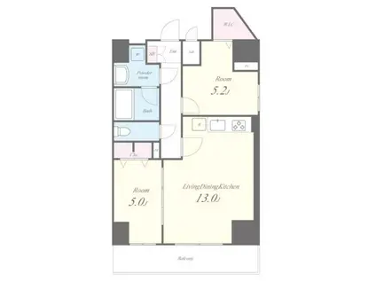 GRANDE FAREグランファーレ(1SLDK/14階)の間取り写真