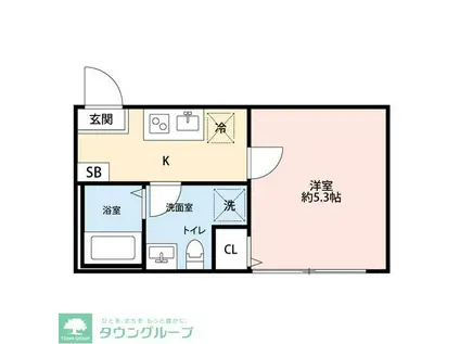 KEEP LAGOON桜ヶ丘(1K/1階)の間取り写真