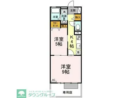 パストラル川名(2K/1階)の間取り写真