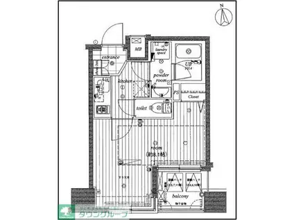 ヴェルステージ秋葉原II(1K/3階)の間取り写真