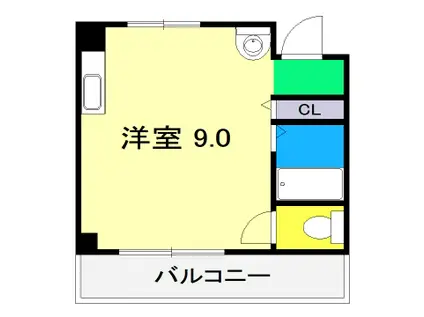 レジデンス上町(ワンルーム/4階)の間取り写真