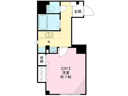 SOLA ソラ(1K/2階)の間取り写真