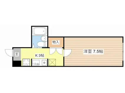 VERT DE GRACE(1K/1階)の間取り写真