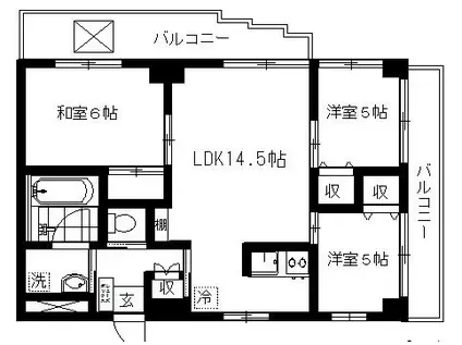 アークホーム大森(3LDK/4階)の間取り写真