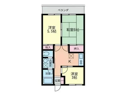 セトルプレイス相武台(3K/3階)の間取り写真