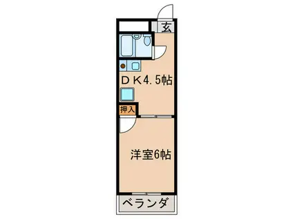 キャッスルシティ城崎I(1DK/3階)の間取り写真
