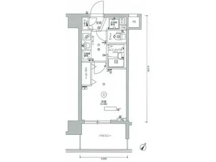 スカイコートパレス池袋(1K/5階)の間取り写真