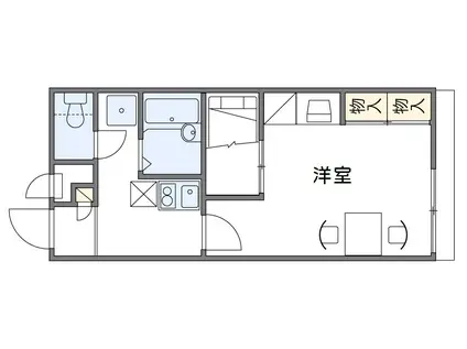 レナアバンス(1K/1階)の間取り写真