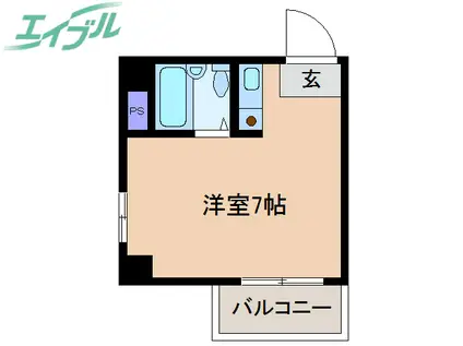 シティライフ四日市(ワンルーム/4階)の間取り写真