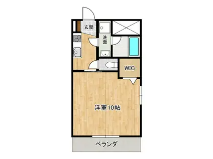 CEREZO奥田西町(1K/5階)の間取り写真