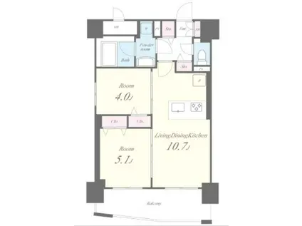 PORTOFINO PORTOFINO(2LDK/8階)の間取り写真