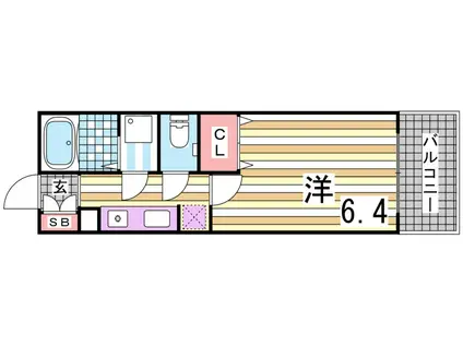 プレサンス新神戸(1K/7階)の間取り写真