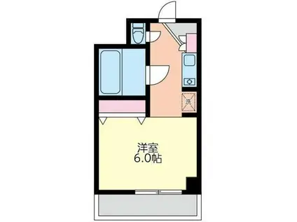 サンモールI(1K/5階)の間取り写真