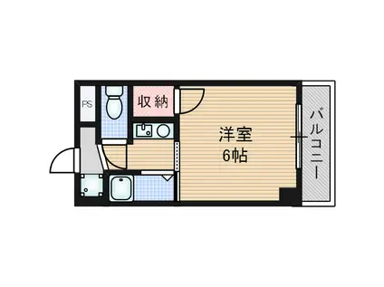 マウント・ヒルI(ワンルーム/2階)の間取り写真