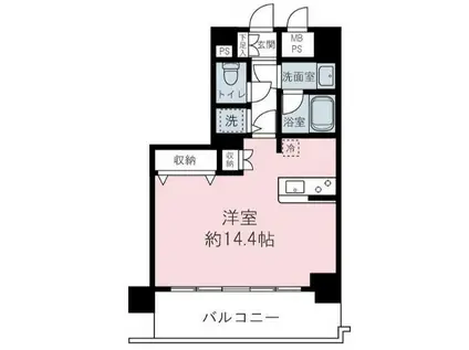 ライオンズマンション下赤塚第2(ワンルーム/1階)の間取り写真