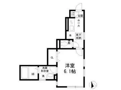 CLASSY COURT(1K/1階)の間取り写真