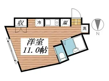 ビューティーライフビル(ワンルーム/4階)の間取り写真