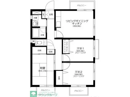 ヴィントハウス石神井(3LDK/3階)の間取り写真