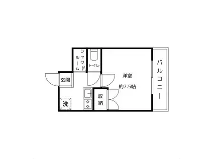 ナンノ第12号館(1K/3階)の間取り写真