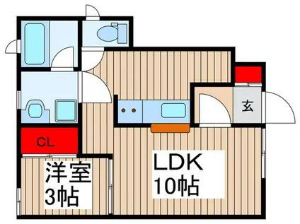 ベラカーサ(1LDK/1階)の間取り写真