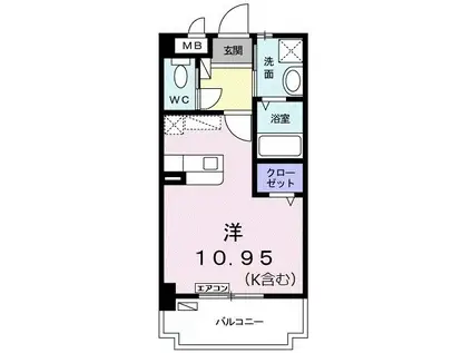 コーポ・TAEI(ワンルーム/3階)の間取り写真