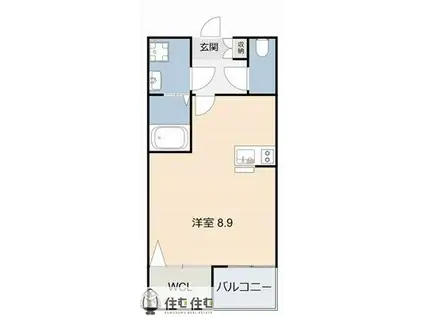 JOUER AZALEEIII(ワンルーム/1階)の間取り写真