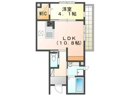 ガーデンアークA(1LDK/2階)の間取り写真