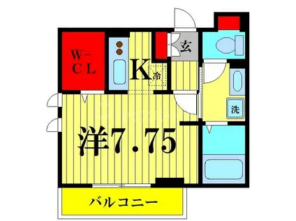 プランドールメゾン 1番館(1K/3階)の間取り写真