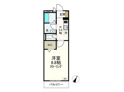 ポン・プランシュ(1K/2階)の間取り写真