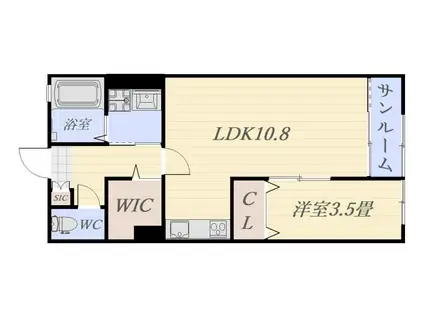 ハイムR・I(1LDK/1階)の間取り写真