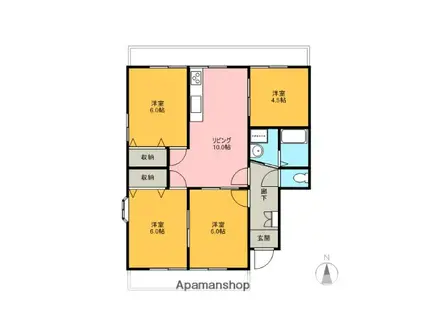 ＪＲ和歌山線 下井阪駅 徒歩12分 3階建 築26年(4LDK/1階)の間取り写真