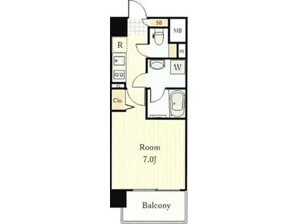 レジデンス東別院スクエア(1K/2階)の間取り写真