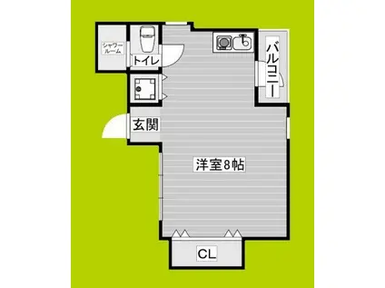 タカセビル(ワンルーム/6階)の間取り写真