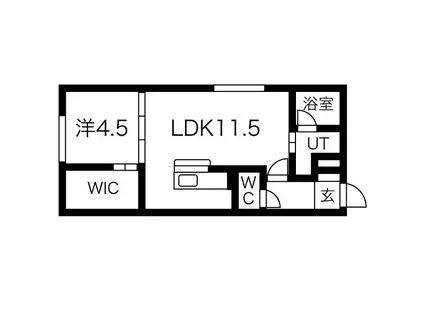 LATIR GLORIA ラティールグロリア(1LDK/2階)の間取り写真