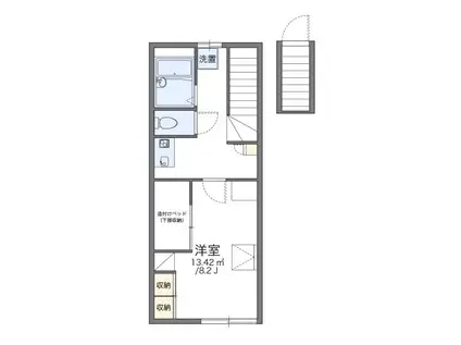 グリーンリバー弐番館(1K/2階)の間取り写真