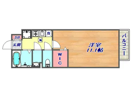 セジュール西岡本(1K/1階)の間取り写真