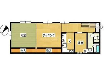 三浦屋ビル(2DK/5階)の間取り写真