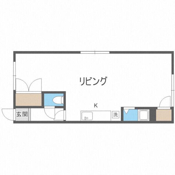 ミューズ伏見(ワンルーム/4階)の間取り写真