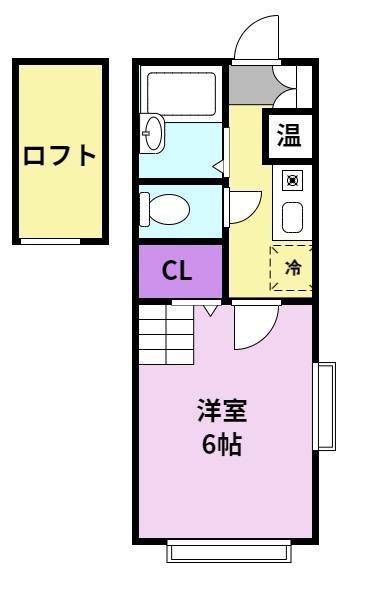 パンシオンビラD(1K/1階)の間取り写真