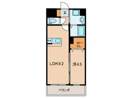 ERIOS COURT KOKURA(1LDK/9階)の間取り写真