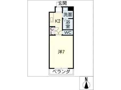 BONNE CHANCE(1K/4階)の間取り写真