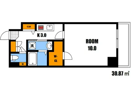 第23やたがいビル(1K/2階)の間取り写真