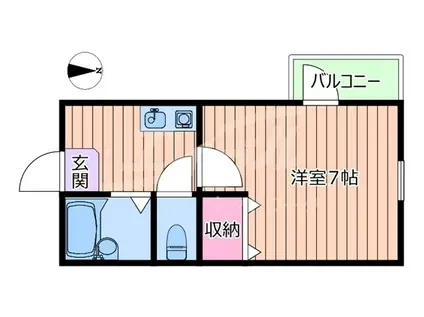 豊新セリオ(1K/1階)の間取り写真